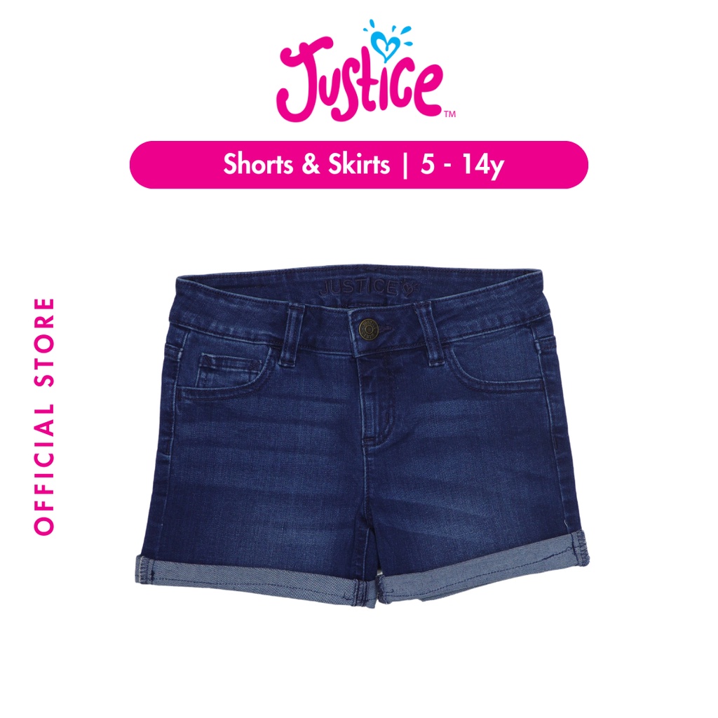 Justice Girls Midi Short-Celana Pendek Anak Perempuan(Biru)