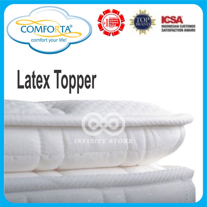#####] Comforta Topper Latex Mattress Toper Lapisan Tambahan Kasur 4cm & 8cm