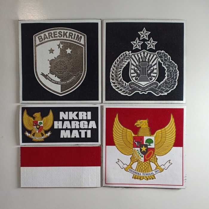 

:::::::] EMBLEM POLISI BARESKRIM Kamuflase (5pcs) Velcro Prepet Bludru Murah