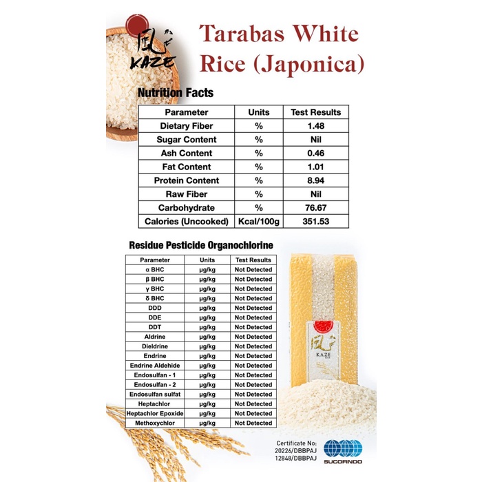 

1 Kgkaze White Rice Jepang Nil Sugar Rendah Karhidrat