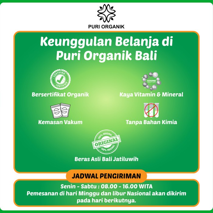 

Jatiluwih Organic Rice Organik - Paket 2 X 1 Kg