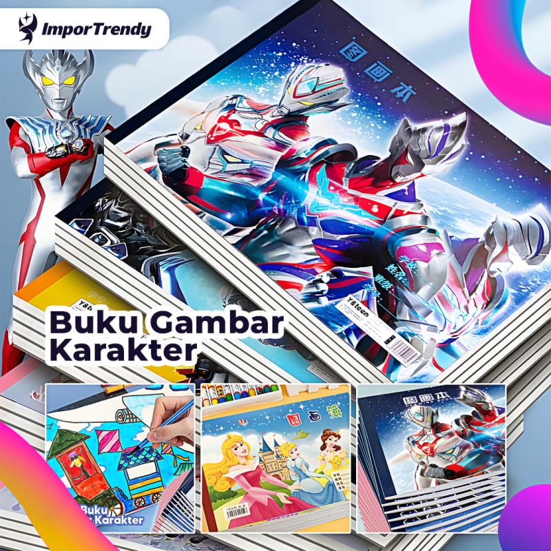 

Buku Gambar Karakter Tebal Anti Tembus - Drawing Book Lukisan Kreatif dengan Kertas yang Tahan Lama