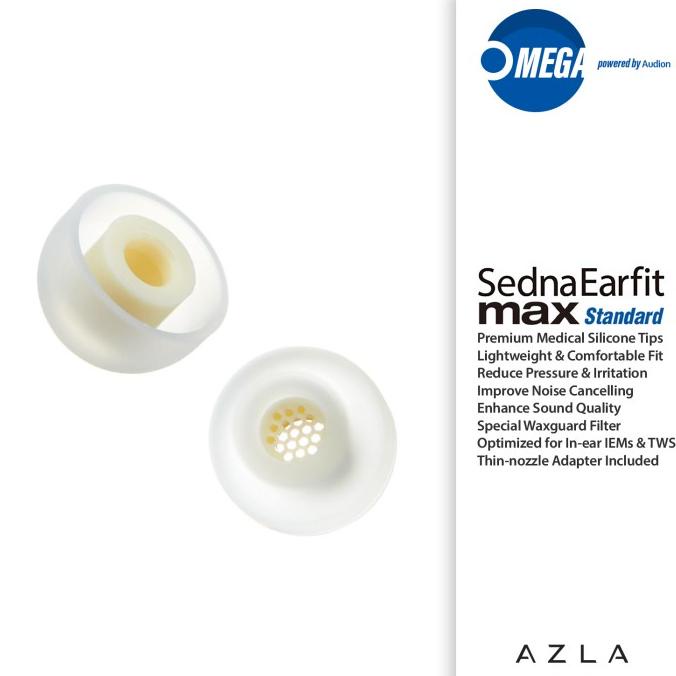 AZLA SednaEarfit MAX STANDARD for IEM & TWS | Medical Silicone Eartips