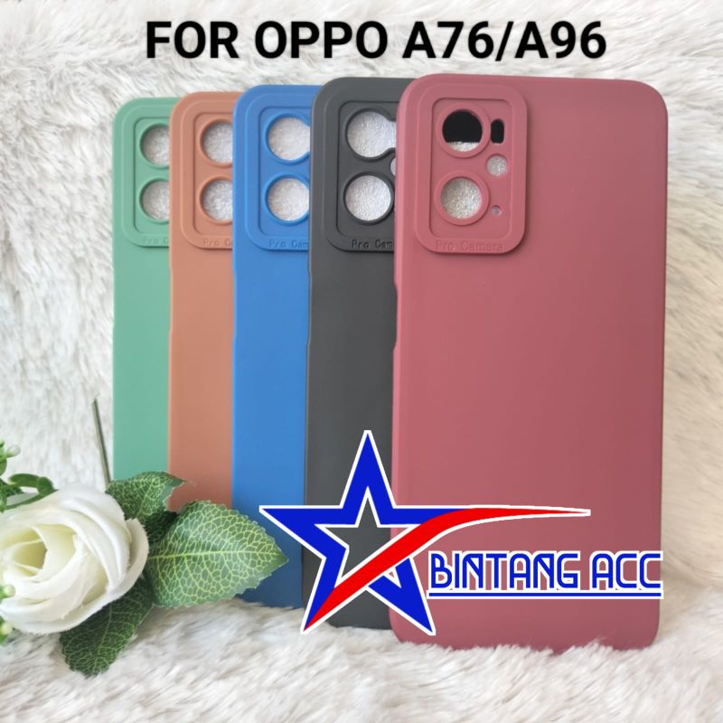 Case Slikon Pro Camera Oppo A76 A96 Macaron Tpu