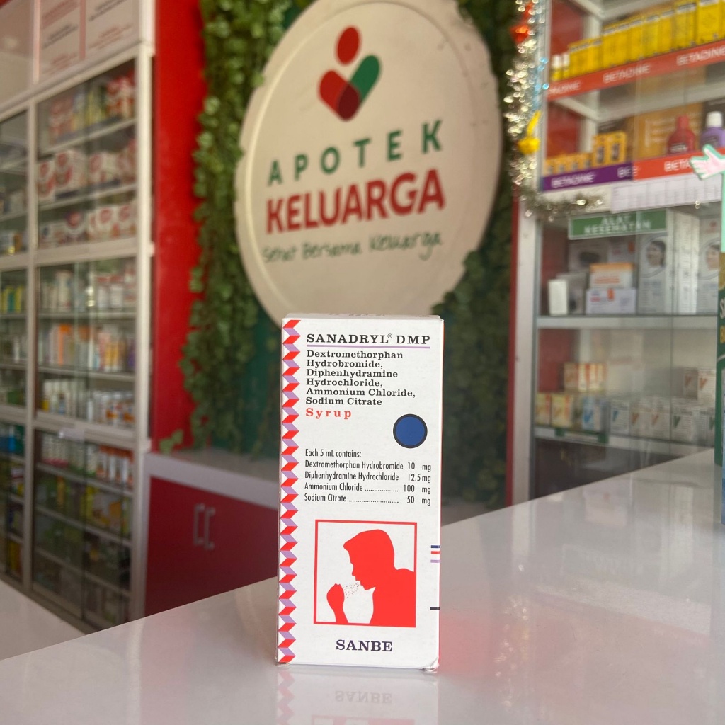 Sanadryl DMP Sirup 120 ML #OBAT BATUK KERING #OBAT BATUK DEWASA- APOTEK LEGAL