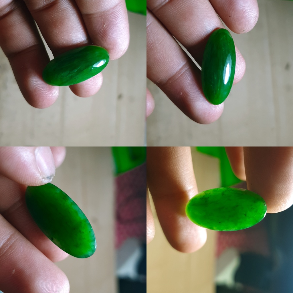 BATU GIOK SUPER KERISTAL HIJAU NATURAL ORIGINAL ACEH JENIS TOTOL GERIMIS HALUS HQ NO180