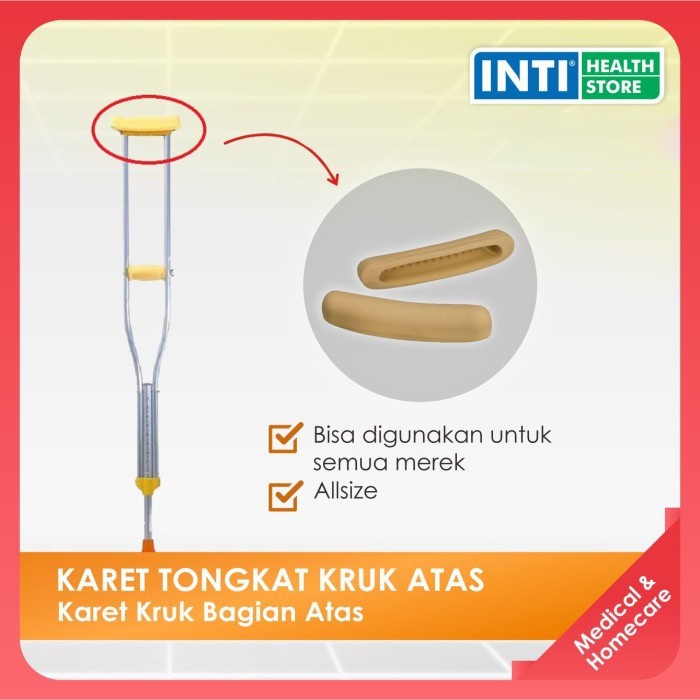GEA Medical | Karet Kruk Bagian Atas | Karet Tongkat Kruk Atas