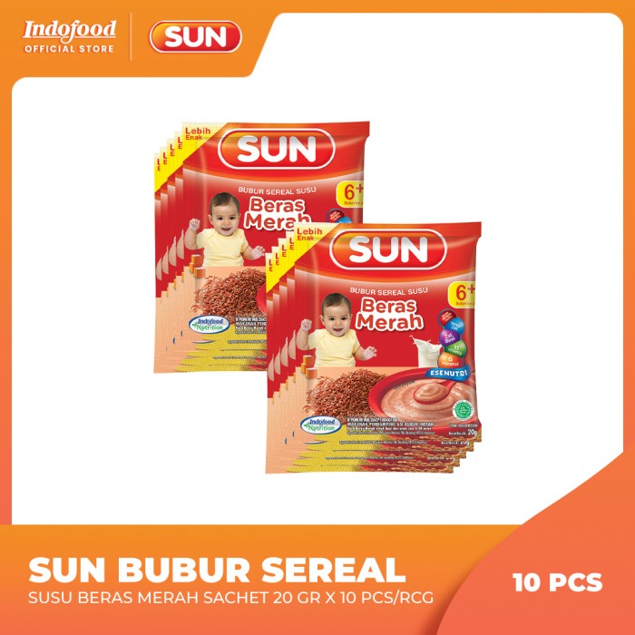 

Sun Sereal Susu Merah Sachet 20 Gr X 10 Pcs/Rcg