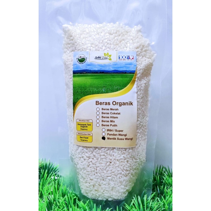 

San Food Organik Kemasan 250 Gr Mentik Susu Wangi