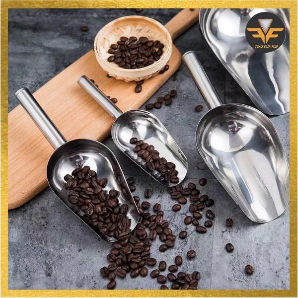 

Sendok Sekop Es Batu Stainless Steel Sendok Takar Tepung Biji Ko