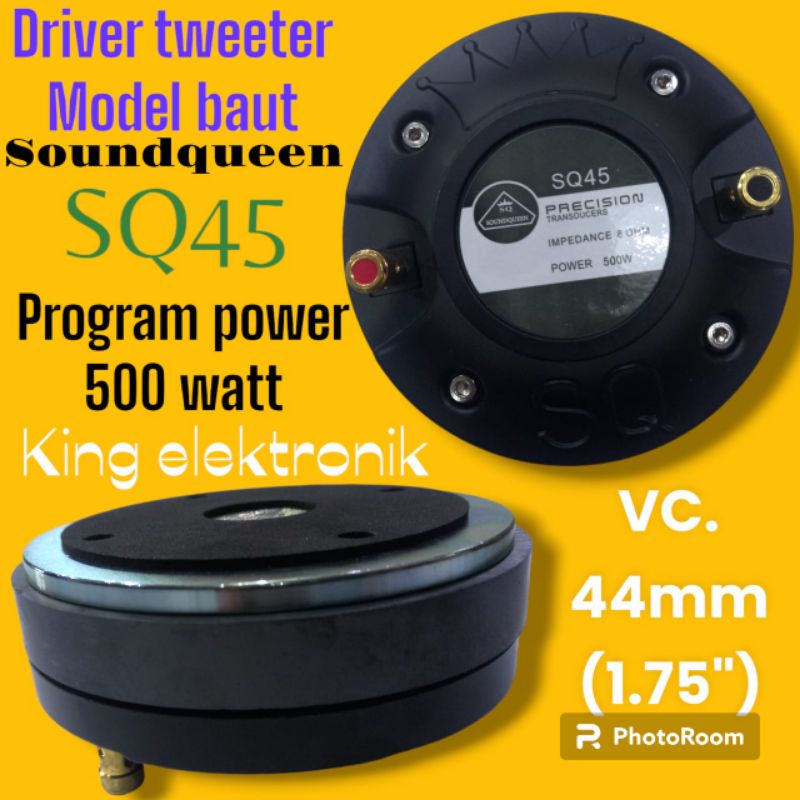 DRIVER TWEETER SOUNDQUEEN SQ45 MODEL BAUT