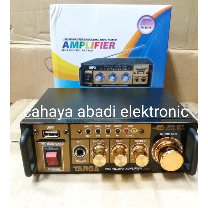 Ampli targa USB SD card FM radio