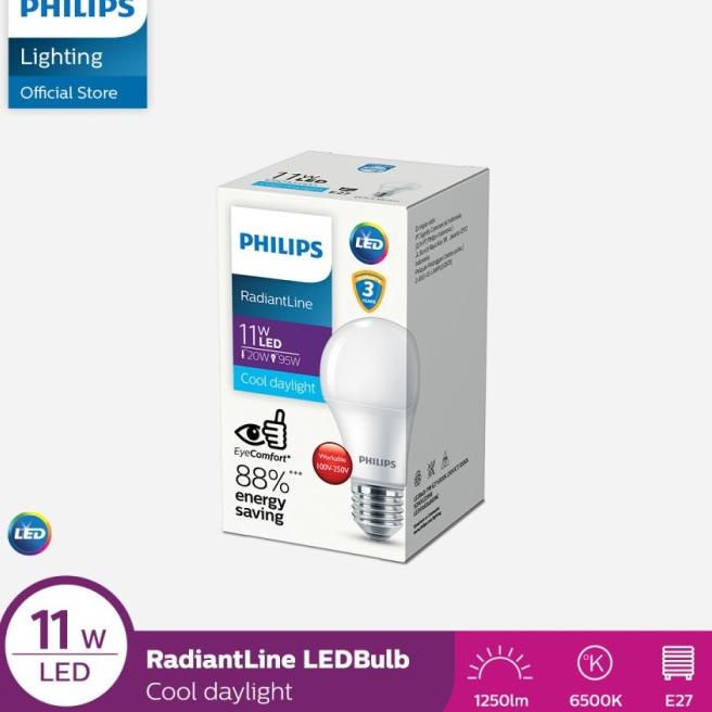 Paket Lampu Philips Rechargeable Bohlam LED 11W Gratis 1 lampu |Readystock