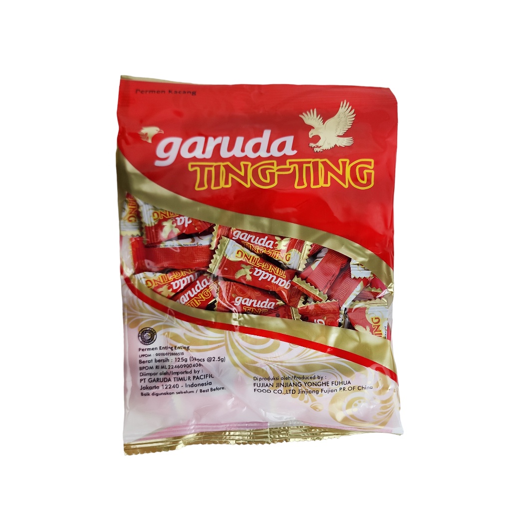 

Garuda Ting Ting 125gr Permen Enting Enting Kacang 1 Bungkus isi 50pcs @2,5gr