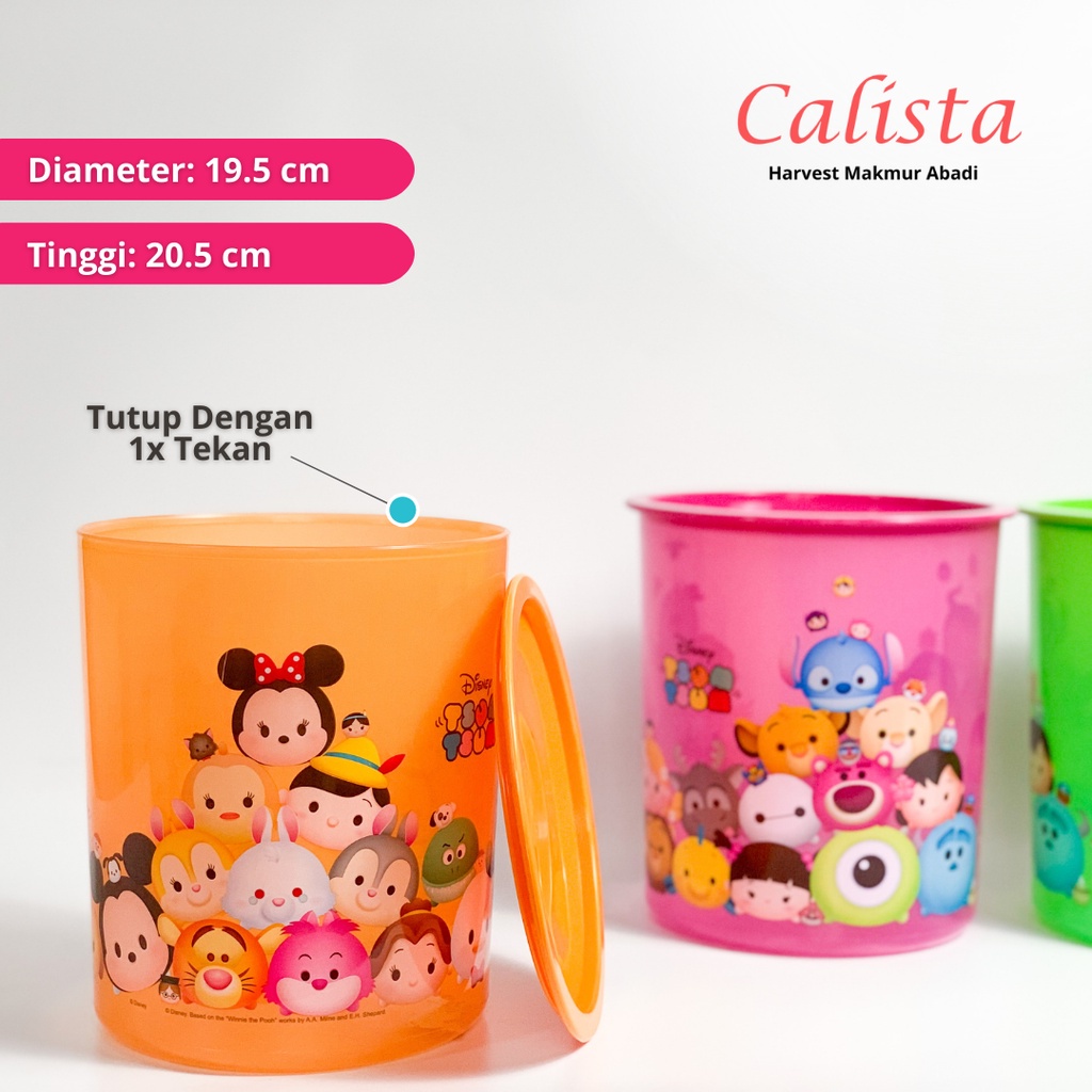 XQ1 [CALISTA] TOPLES DISNEY ODATE 2.5 KG TOPLES LEBARAN TOPLES PLASTIK TOPLES MAKANAN KEDAP UDARA