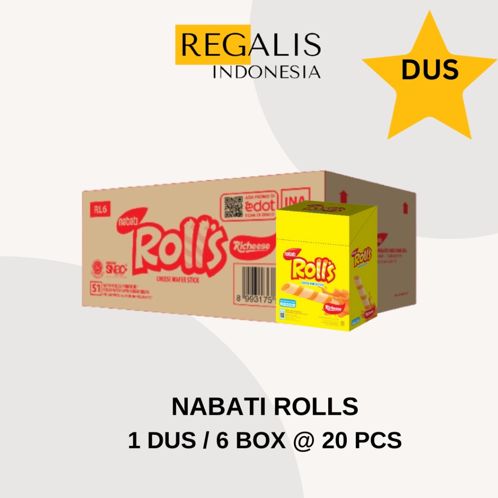 

Richeese Nabati Rolls Per Dus (Isi 6 Box @20 Pcs)