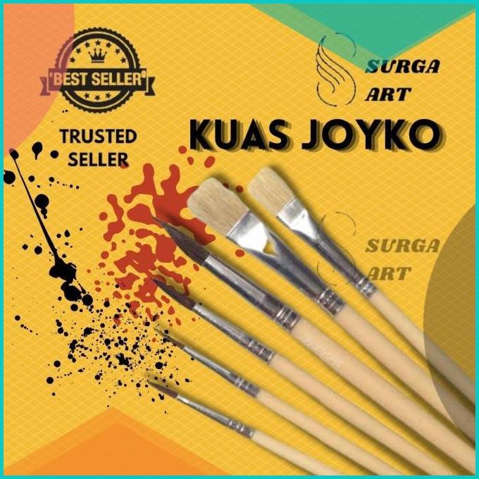 

JOYKO SET BR-1 Brush Kuas Lukis ISI 6 Acrylic cat nylon 16novz3 sparep