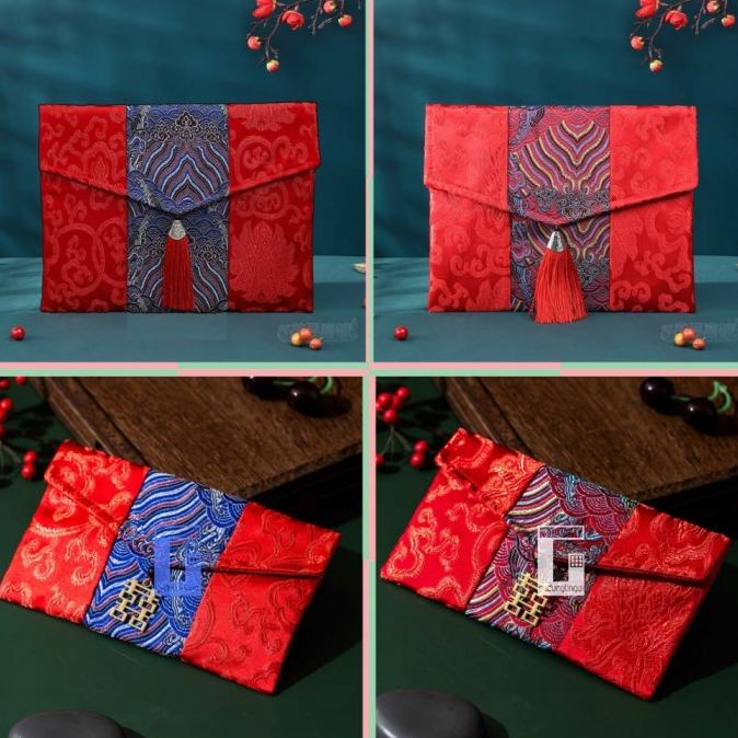 

BIG SALE ANGPAO ANGPAU DOMPET KAIN WEDDING SANGJIT SHUANGXI IMLEK JUMBO BESAR !!!!!