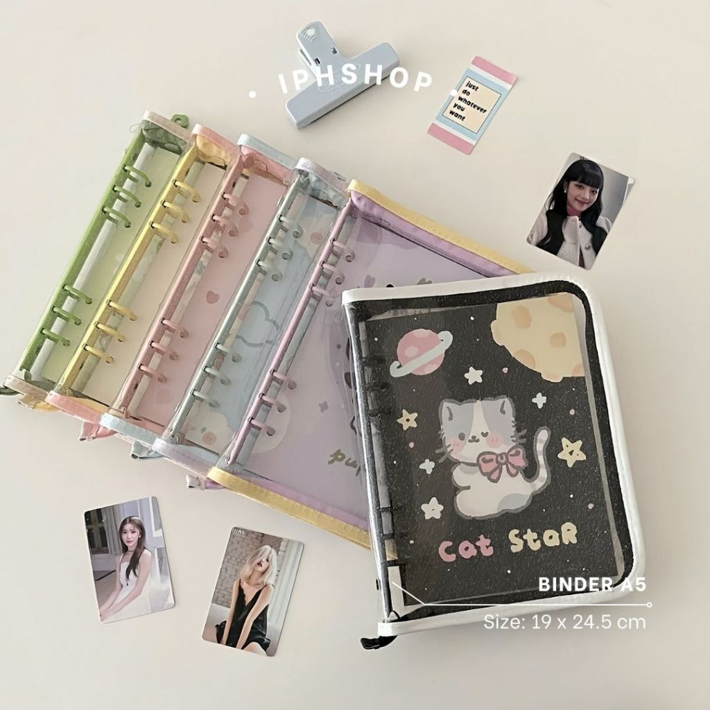 

Binder A5 Zipper Photocard Binder 6 Ring / Aesthetic Binder Album Pc Polaroid Kolbuk Collection Book