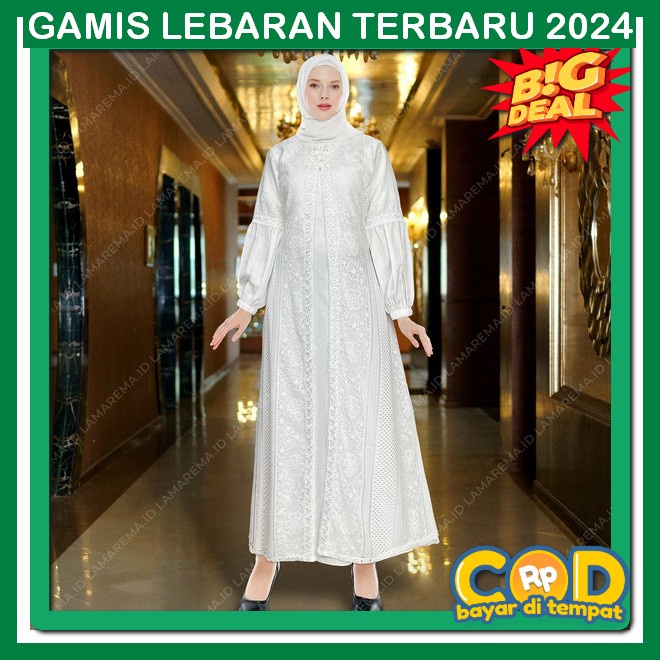 Gamis Hasanah Set Syari//Gamis Set Khimar//Baju Gamis Ceruty//Gamis Babydoll Premium [Lamarema] Gami