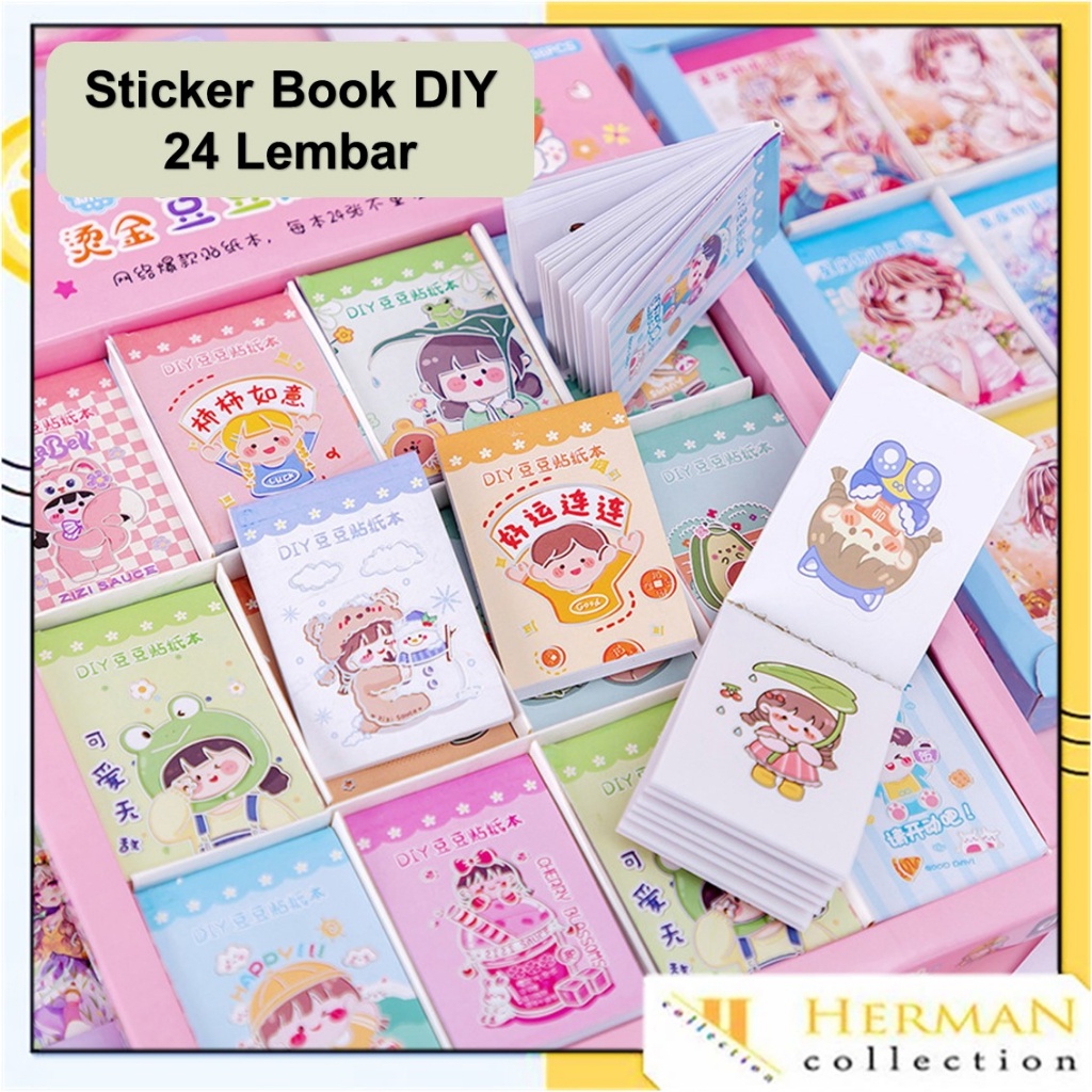 

HC Stiker Buku Momo Mini 24 Lembar Sticker Note Book Washi Karakter Lucu Buku Diary DIY Jurnal Planner Dekorasi Scrapbooking Alat Tulis Sekolah 24Lembar