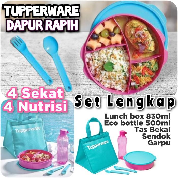TUPPERWARE SET CRYSTALWAVE BEKAL LENGKAP KOTAK MAKAN TAS ORI PROMO