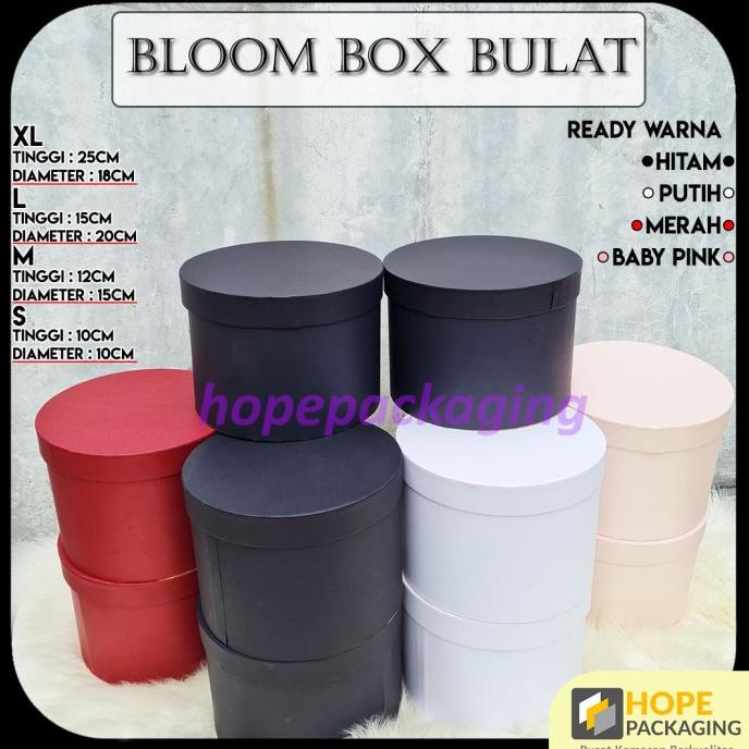 

Hot Sale - Ter Bloom Box Bulat 3 ukuran Box Bunga Kotak Bunga /Flower Box ,,