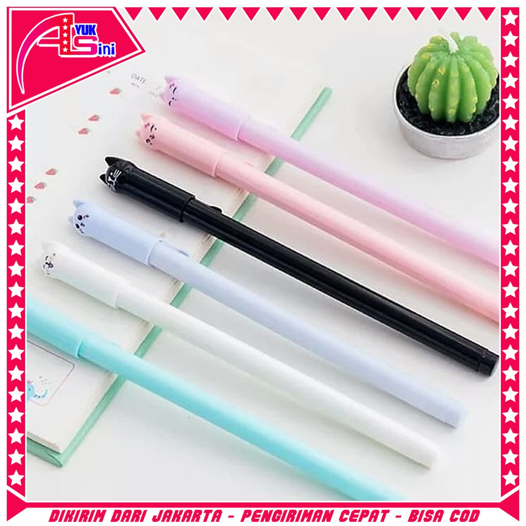 

Pena Karakter Kartun Meow Lucu Pulpen Stationary Cair Gel