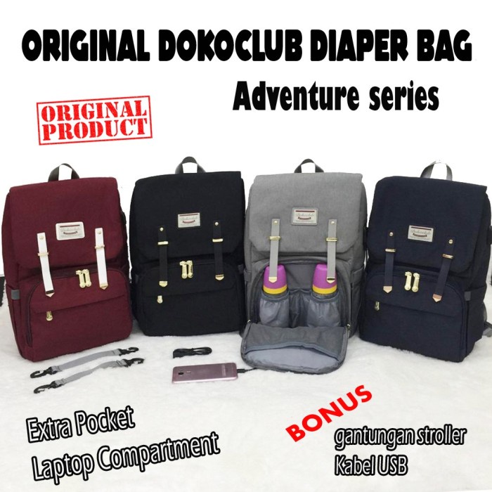 Diaper Bag Original Dokoclub Tas Perlengkapn Bayi