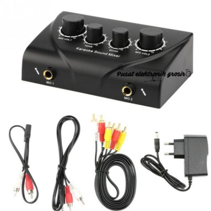 power mixer karaoke amplifier echo volume mic dan tone
