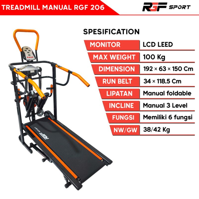 Treadmill manual multifungsi // alat olahraga treadmill manual 7 fungsi // treadmill tanpa mesin // 