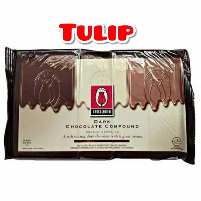 

TULIP DARK CHOCOLATE COMPOUND 1 KG/ COKLAT BATANG TULIP