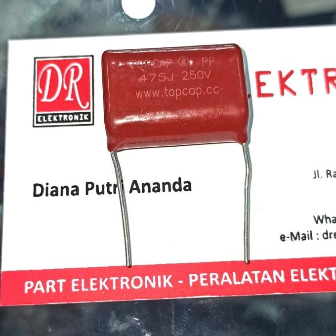 Terbaru MILAR Bagus Las Berat 475K 475 4,7uf 250v 250 Kapasitor Capasitor dre3 Buru Order