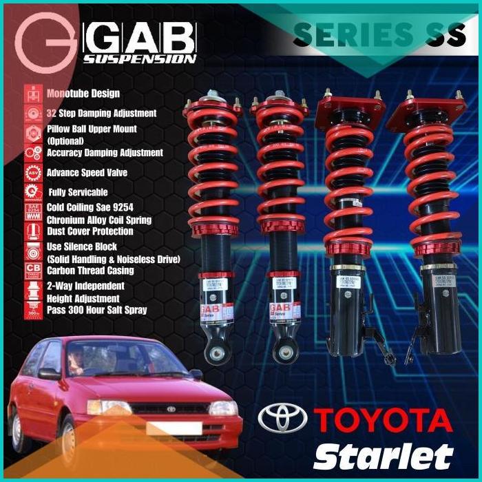 Suspensi Shockbecker Per Coilover GAB SS Series Starlet EP70 EP80 16no
