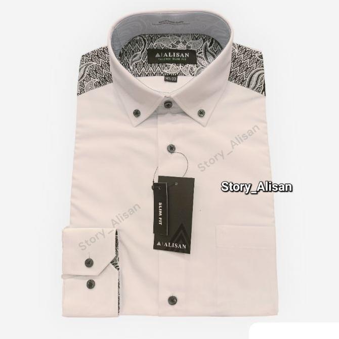 Kemeja Alisan Motif Pundak Batik Lengan Panjang