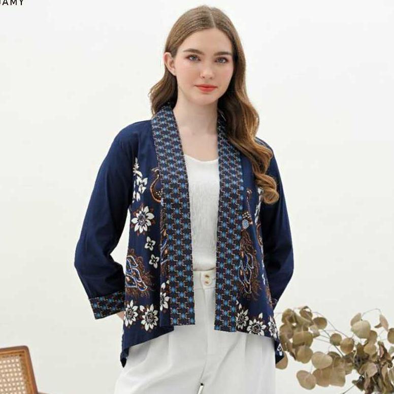 Jamy Blazer Batik Wanita Outer Rompi Wanita Jumbo Luaran Couple