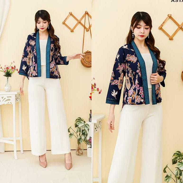 Asta Outer Blazer Batik Wanita Outer Batik Rompi Wanita