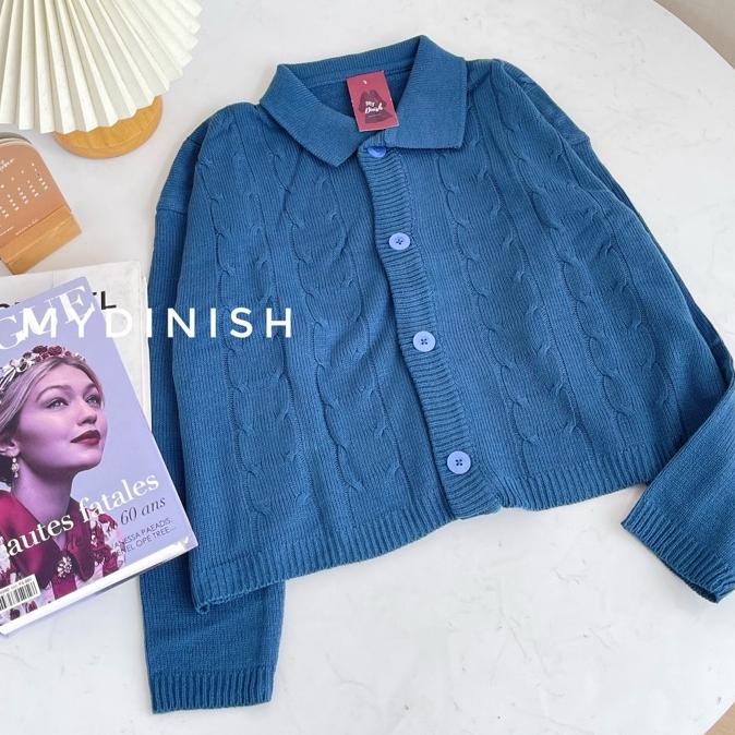Kejora Cable Cardy - Cardigan Wanita Crop Terbaru