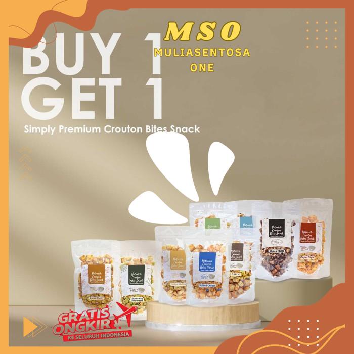 

BUY 1 GET 1 SIMPLY PREMIUM CROUTON BITES SNACK 60 GR PRODUK BEST PRODUK !!