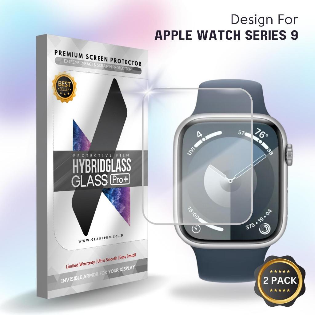 Hybrid Glass Apple Watch Series 9 Classic Full Cover Premium Anti Gores Hydrogel Screen Protector Gl