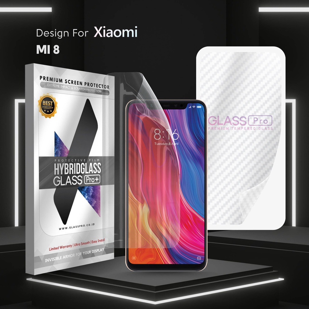 Hybrid Glass Premium Anti Gores Hydrogel Xiaomi Mi 8 Full Cover Screen Protector Glass Pro Not Tempe