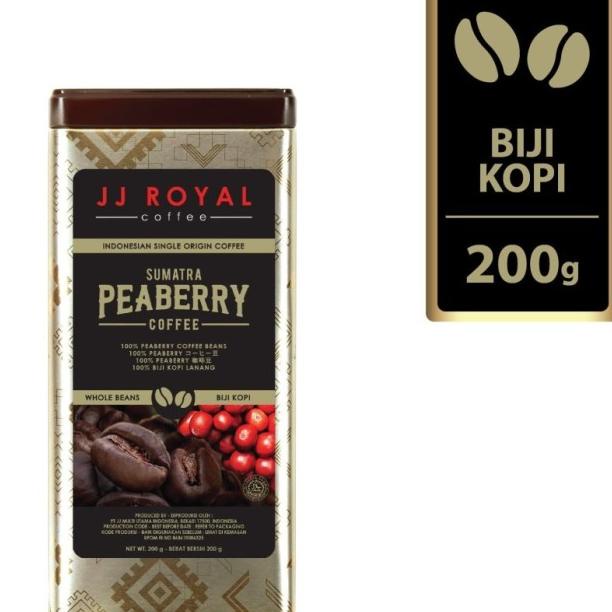 

Sale JJ ROYAL Coffee Peaberry Bean Tin (Kopi Biji) 200gr