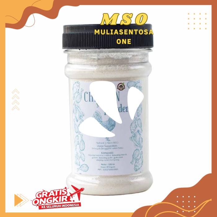 

NATURAL CHICKEN SEASONING POWDER ( KALDU AYAM NON MSG ) 100 GR PRODUK BEST PRODUK !!