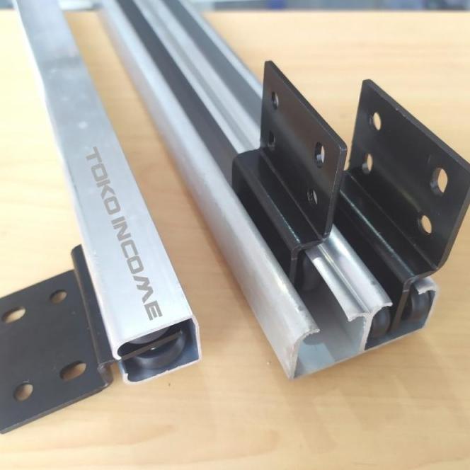 Rel Sliding B 004 Aluminium Pintu Geser / Gantung Single Double 2 M
