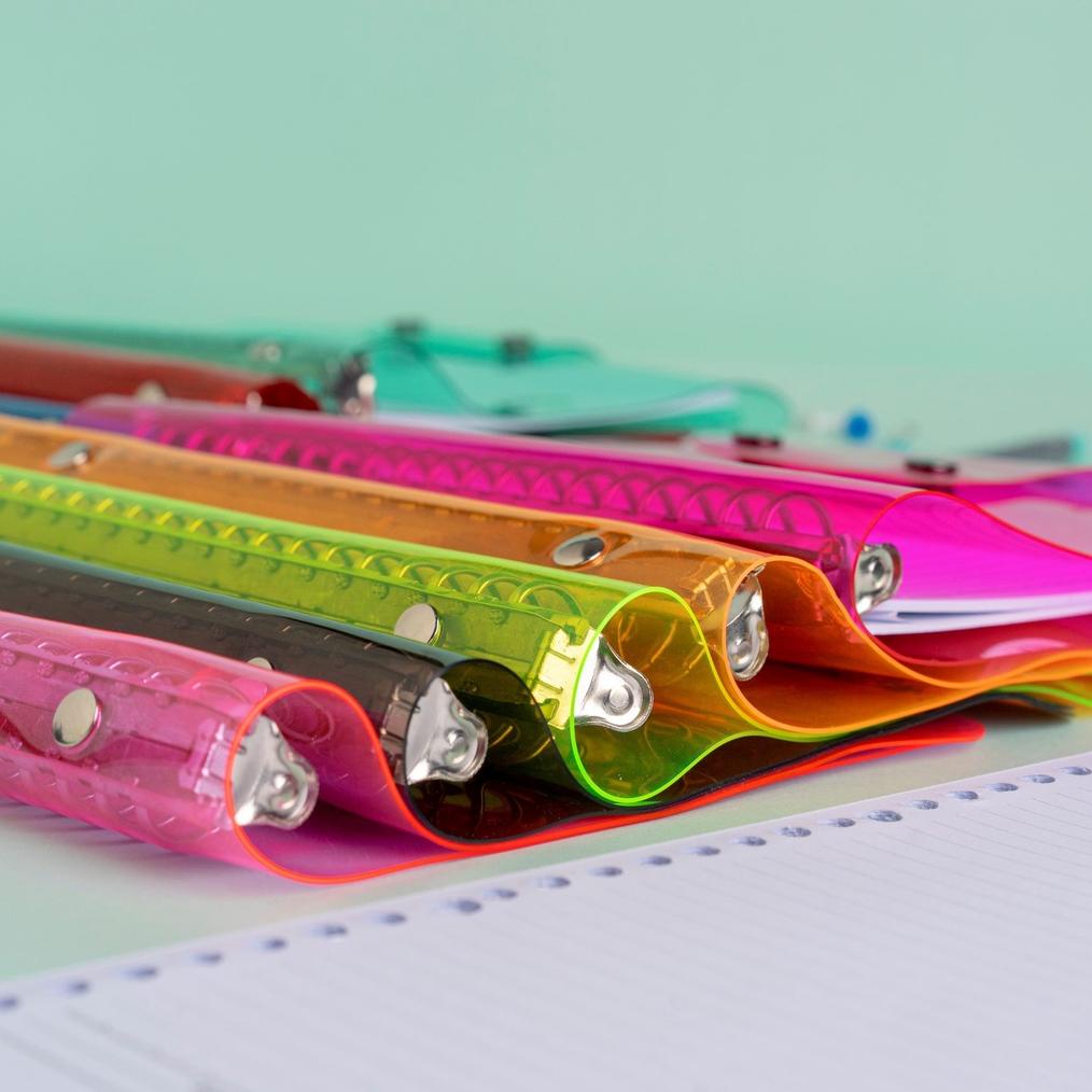 

Bisa COD Binder Note A5 Mika PVC Jelly Transparan loose leaf Agenda 20 ring Terlaris