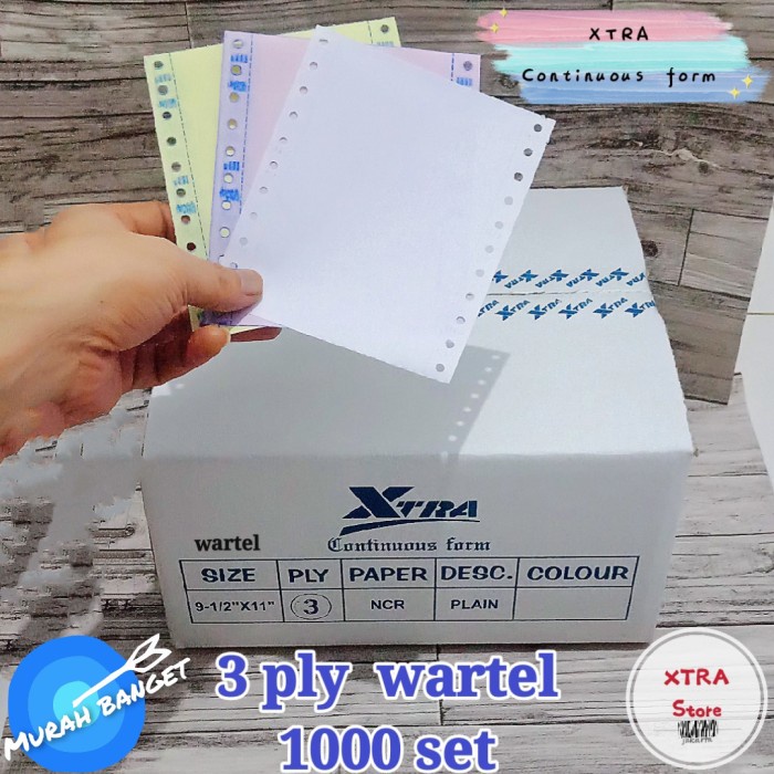 

Terbaru Kertas Wartel 3Ply Continuous Form 1/4 Letter Promo Terlaris