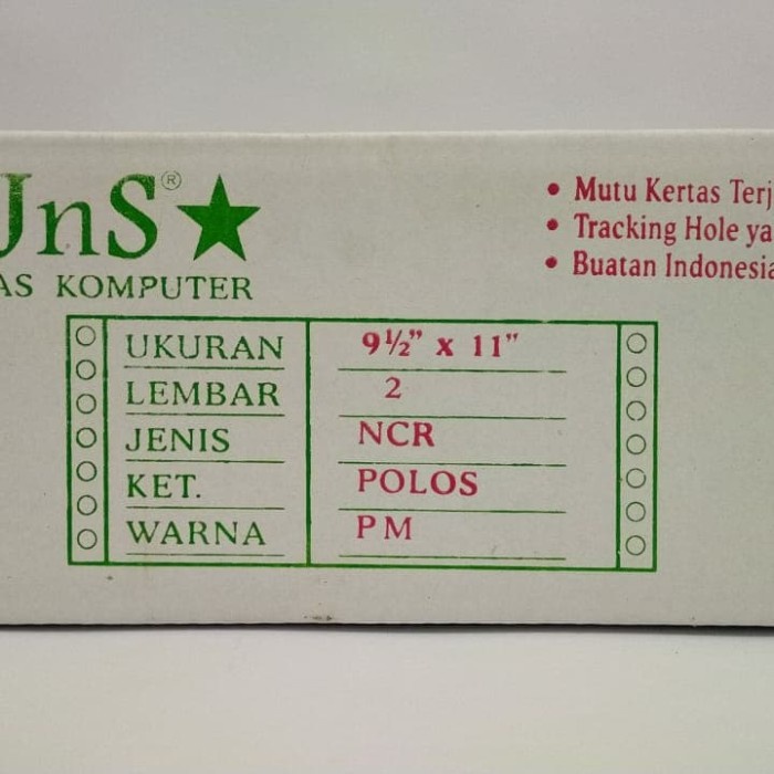 

Terbaru Kertas Komputer Jns K2 Ncr Putih Merah Promo Terlaris
