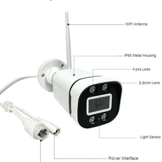 Paket Cctv Nvr Kit 4 Kamera Full Outdoor Kamera Cctv Full 5Mp Wireless Ip