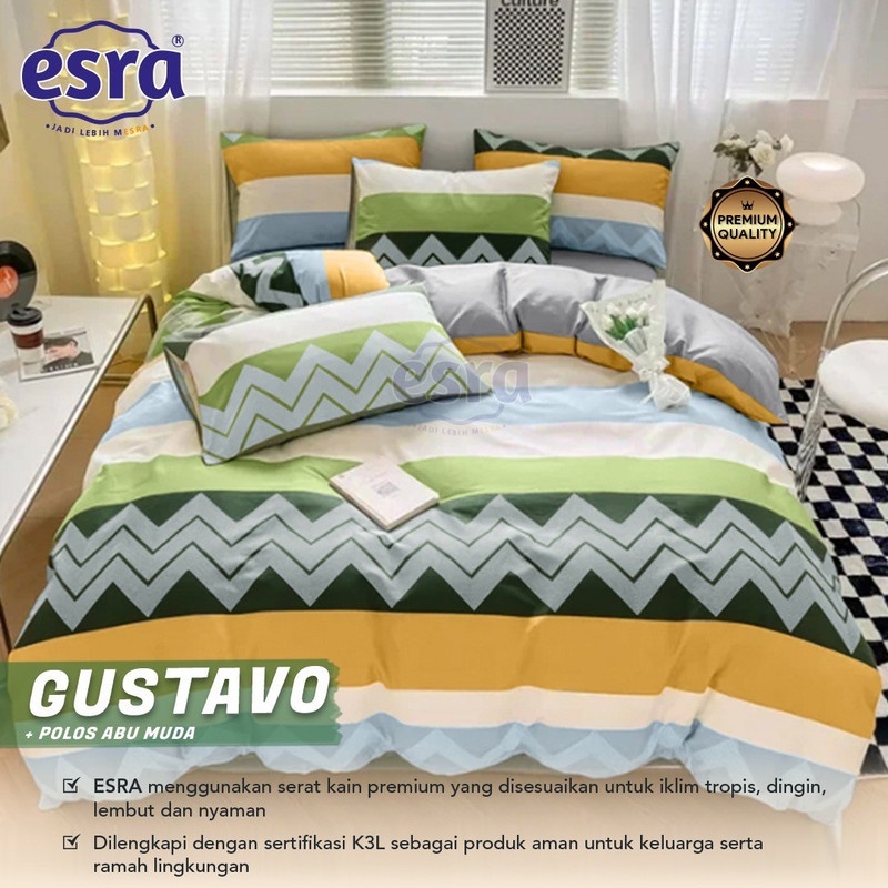 Bedcover & Sprei Premium Katun ESRA Motif Gustavo