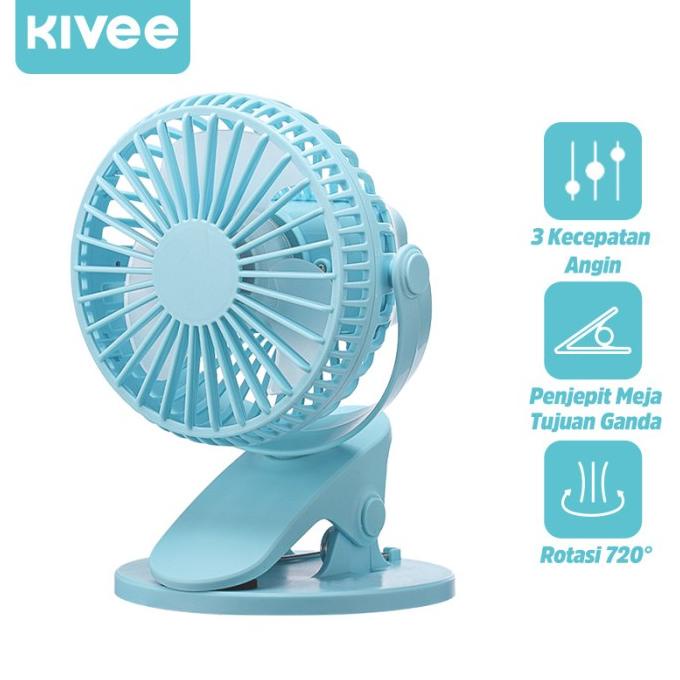 KIVEE kipas meja Kipa Angin Mini Portabel 1200mAh kipas angin portable